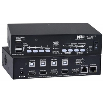 NTI Adds an HDMI Multiviewer with Built-In USB KVM Switch to Its Product Line