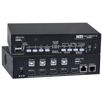 NTI Now Offering a 4K HDMI Multiviewer with Built-In USB KVM Switch