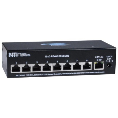 NTI Introduces an RJ45 RS485 Sensor Port Hub for Its Large Enterprise Environment Monitoring System