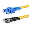ST-SC Duplex Multimode Fiber Patch Cables, 50-Micron