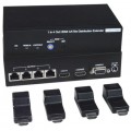 Low-Cost HDMI Splitter/Extender via CAT5e/6: 4-Port