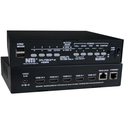 NTI Adds 4K 18Gbps HDMI Quad Screen Splitter/Multiviewer