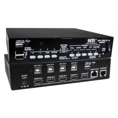 NTI Introduces 4K 18Gbps HDMI Multiviewer with Built-In USB KVM Switch