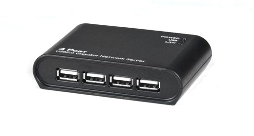Erradicar Corrección malo USB 2.0 Over Gigabit IP Extender Device Server 480 Mbps 4-Port Hub