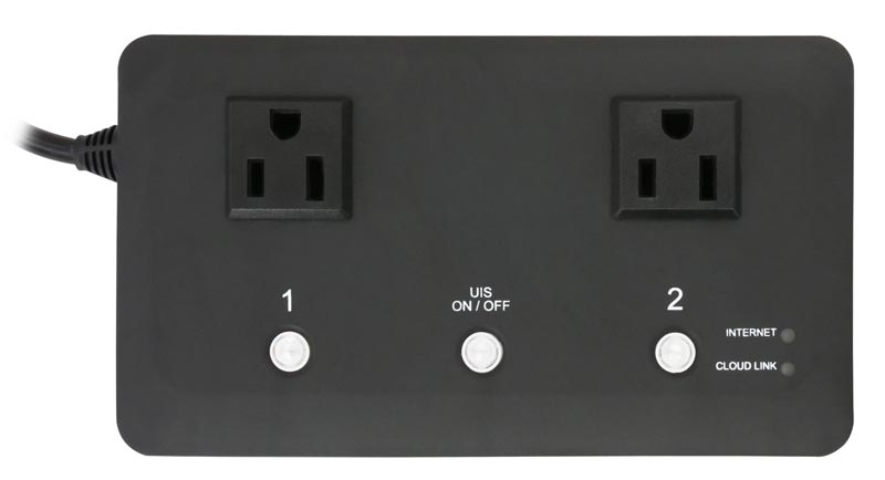 NTI PWR-RMT-RBT2-515R-LC Low-Cost 2-Port Remote Power Reboot Switch With  NEMA 5-15R Outlets 