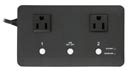 PWR-RMT-RBT2-515R-LCV2 – Low-Cost 2-Port Remote Power Reboot Switch with NEMA 5-15R Outlets (Top View)