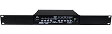 SPLITMUX-4K18GB-4 – Included 1RU rackmount kit installed with the front panel buttons facing the front.