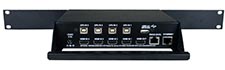 SPLITMUX-USB4K18GB-4 – Included 1RU rackmount kit and cable management shelf installed