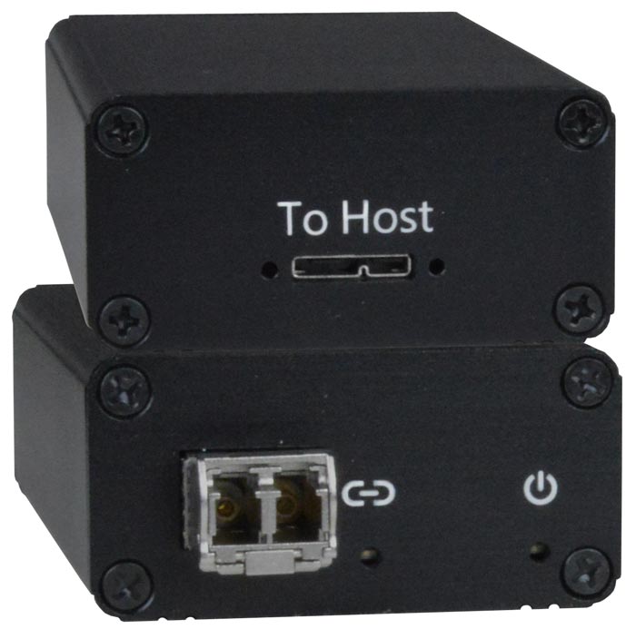 USB 3.0 Extender Over Fiber LC Singlemode Multimode 2-port 5 Gbps