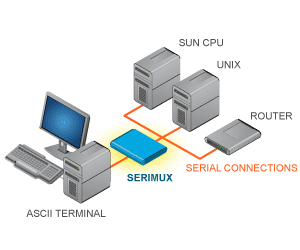 Block diagram of console serial port switch