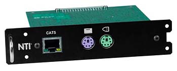 Close-up of the CRYSTALMON optional KVM expansion card