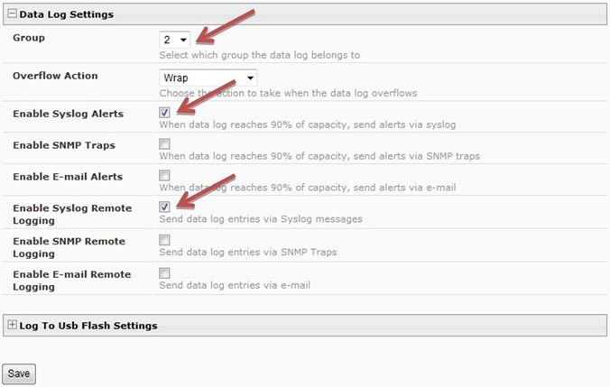 Data Log Settings