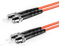 ST-ST Duplex Multimode Fiber Patch Cables, 62.5-Micron