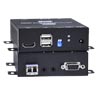 4K 18Gbps HDMI USB KVM Extender via Two Singlemode Fiber Optic Cable to 6,561 Feet