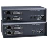 Dual Monitor DVI USB KVM Extender with Video Wall Support Over IP via Two CAT6/7 Cables