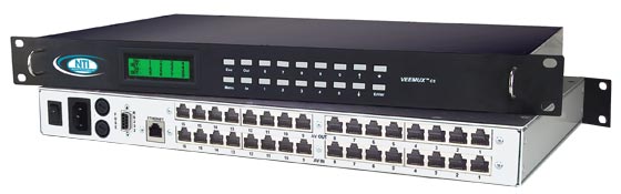 ST-C5VA-L-600 & ST-C5VA-R-600, VEEMUX SM-16x16-C5AV-LCD Audio/Video Matrix Switch via CAT5