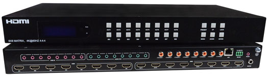 Low-Cost 4K HDMI Video Matrix Switch: 8x8