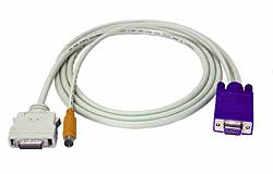 SMTINT cable connects Sun keyboard monitor mouse to NTI high density KVM switch