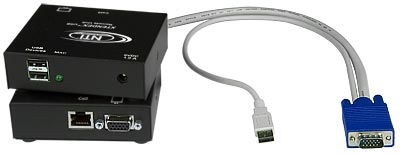 Extend USB keyboard, USB mouse and VGA monitor up to 300 feet.