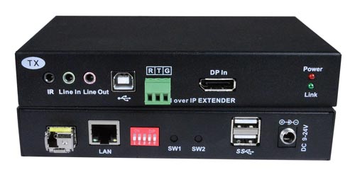 4K 10.2Gbps DisplayPort USB KVM Extender via One CAT6/7 Cable or LC Singlemode/Multimode Fiber Optic Cable
