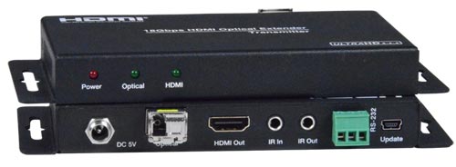4K 18Gbps HDMI Extender via One LC Singlemode or Multimode Fiber Optic Cable