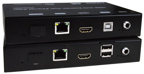 4K 10.2Gbps HDMI USB KVM Extender Over IP via CATx Cable with POE & Video Wall Support