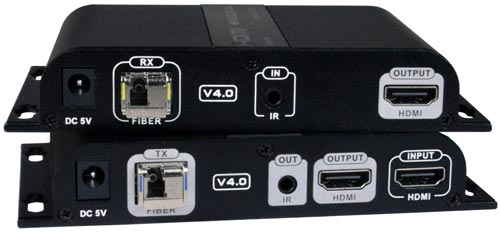 Low-Cost HDMI Extender Over IP via One LC Singlemode/Multimode Fiber Optic Cable