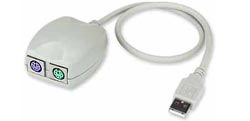 PS/2 USB Adapter allows you to use your PS/2 compatible mouse and keyboard as USB compatible device