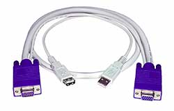 VGA USB KVM Extension Cable, Male-to-Female
