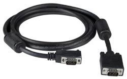 90 Degree Angled Connector VGA Monitor Cable (Male-to-Male) Left Exit
