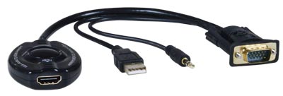 Ultra Low-Cost VGA + Audio to HDMI Converter Cable