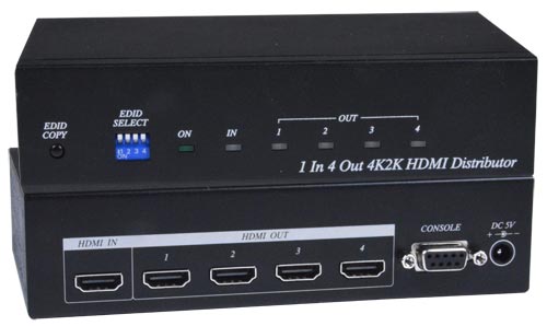 Powered HDMI Splitter Amplifier 1 in 2 out 4K x 2K Ultra HD and 3D Full HD  1080P