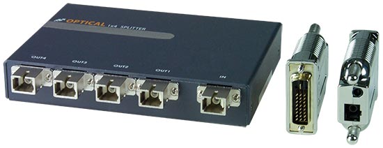 DVI Splitter/Extender via Multimode Fiber Optic Cable up to 3,280 Feet