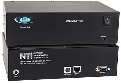 XTENDEX, Extend control up to 1000 feet away from computers or NTI KVM Switches